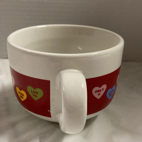 Vintage TB Toy Trading Company Valentine Candy Heart Decorated Mug Cup 12oz - Picture 4 of 10